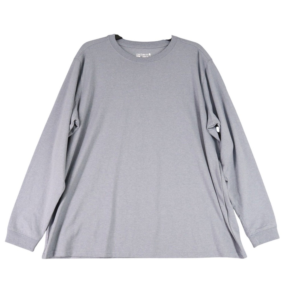 Carhartt Loose Fit Long Sleeve T Shirt Women's XL Gray Logo Sleeve Graphic Tee